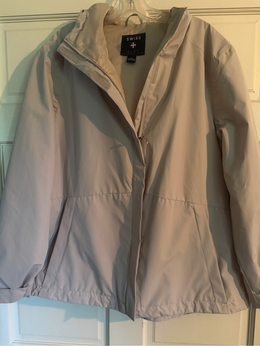 Swiss Alps Women's Light Beige Hooded Jacket